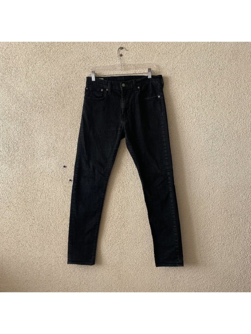 LEVIS 512 Mens Jeans Black Skinny Taper Stretch Premium Big E Size W31 L32